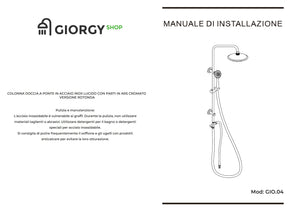 Colonna Doccia A Ponte Con Soffione Cervicale Circolare