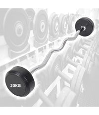 Manubri Bilanciere Curl Curvo Ondulato Precaricato Da 40 Kg 20+20 Kg Bodysolid         