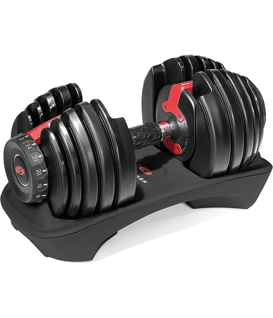 Manubrio Pesi Dumbbell Regolabile A Carico Variabile Da 2 A 24kg Multifunzionale         