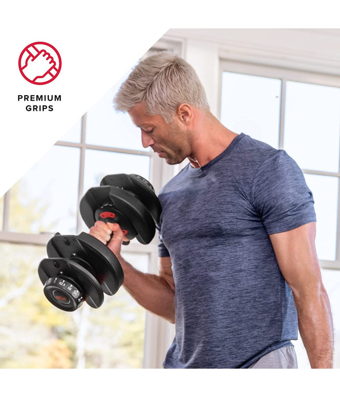 Manubrio Pesi Dumbbell Regolabile A Carico Variabile Da 2 A 24kg Multifunzionale         