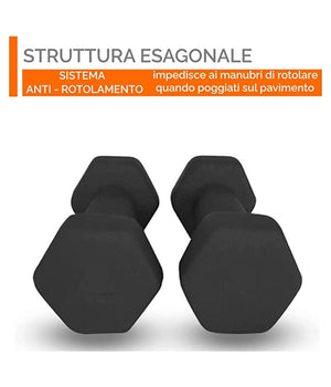 Manubrio Singolo 3 Kg In Vinile Allenamento Esercizi Casa Palestra Workout Fit         