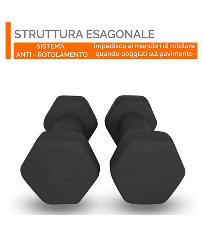 Manubrio Singolo 5 Kg In Vinile Allenamento Esercizi Casa Palestra Workout Fit         