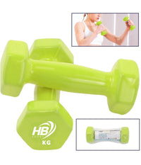 Manubrio Singolo Pesi In Vinile Allenamento Esercizi Casa Palestra Workout Fit  Verde       2 Kg