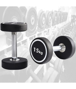 Manubrio Singolo Professionale In Vinile Da 15 Kg Pesi Palestra Fitness Sport         