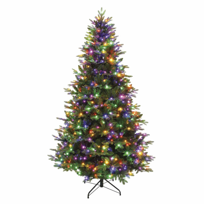 Mars LED - Albero di Natale effetto realistico con luci LED e telecomando ø135x210H, 2200 rami