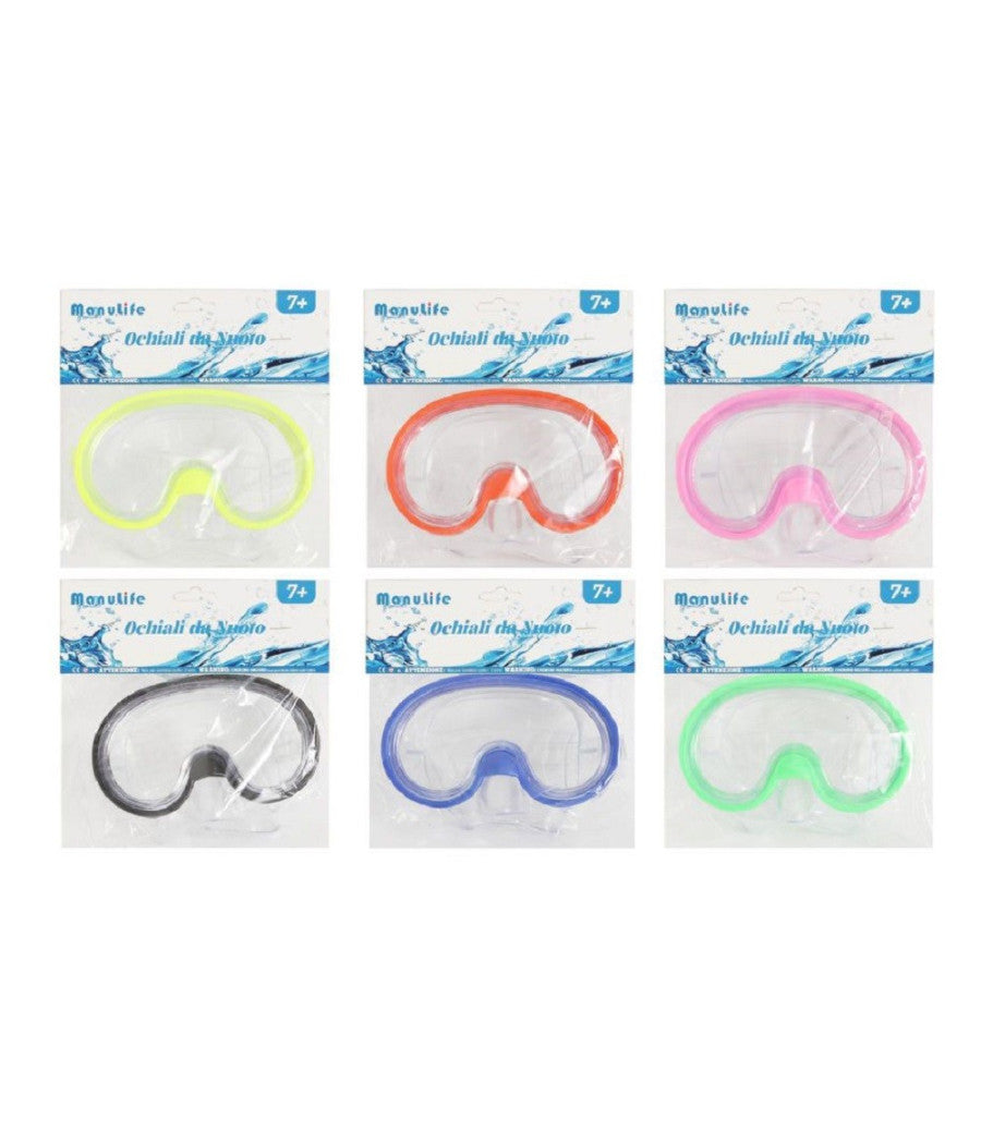 Maschera Da Nuoto Mare Sub Spiaggia Estate Snorkling 16x10cm Colori Vari 605416         