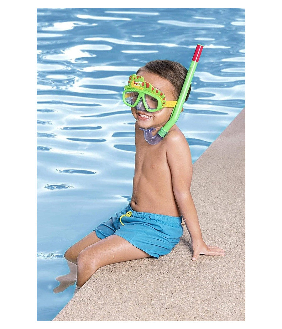 Maschera Da Snorkeling Con Boccaglio Per Bambini Con Animaletti 3-6+ Anni 24059         