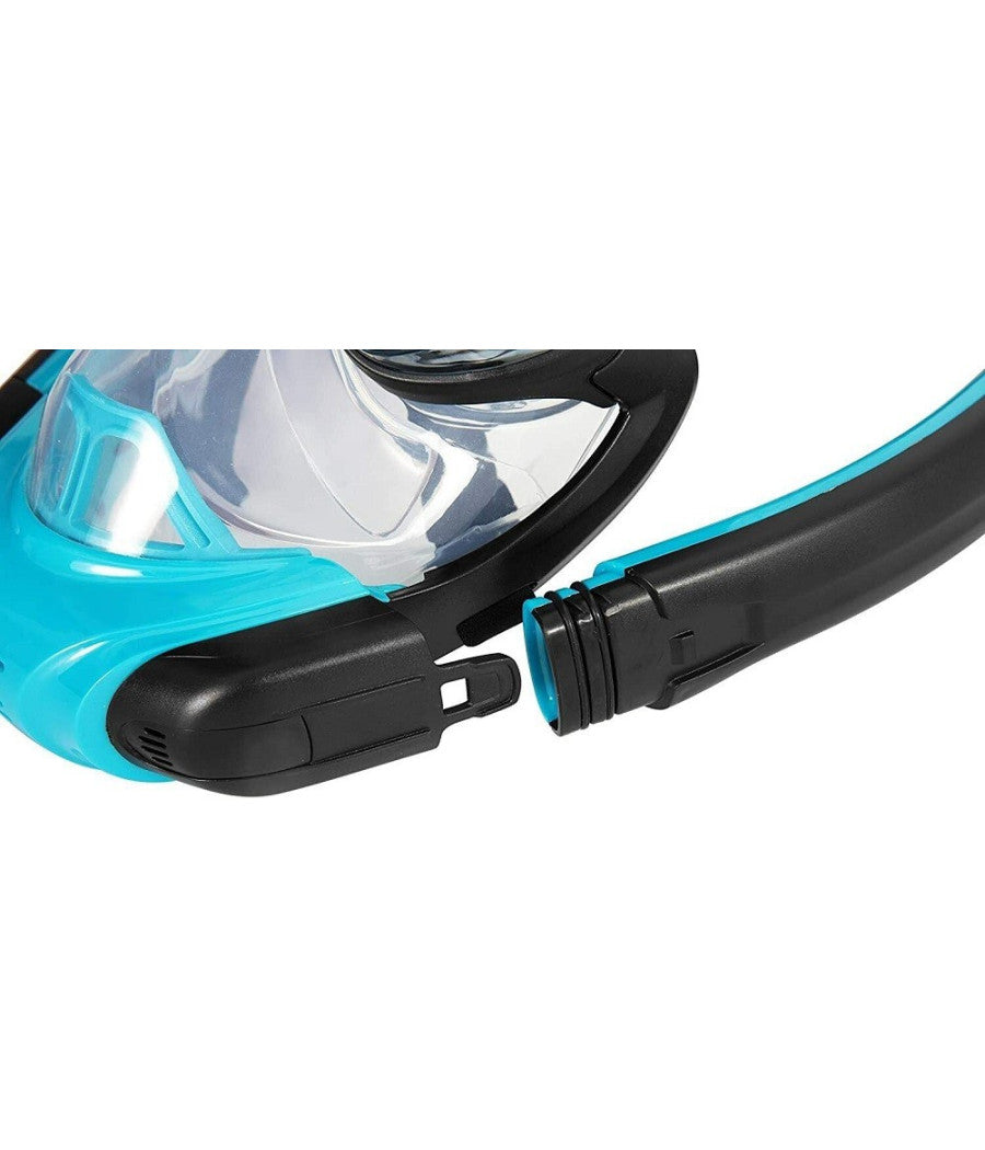 Maschera S/m Con 2 Boccagli Da Snorkeling Sub Per Mare Piscina Hydro-pro 24060         