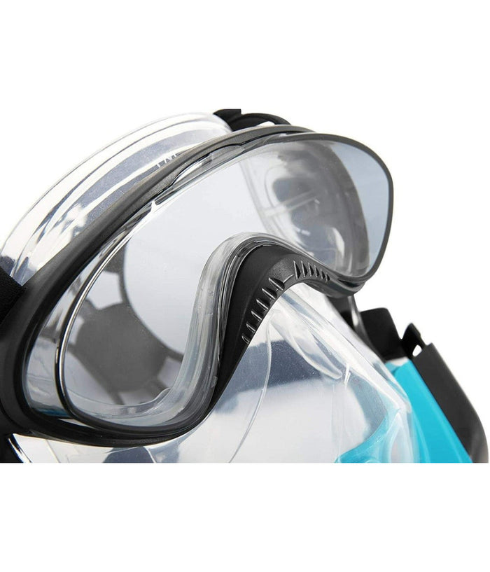 Maschera S/m Con 2 Boccagli Da Snorkeling Sub Per Mare Piscina Hydro-pro 24060         