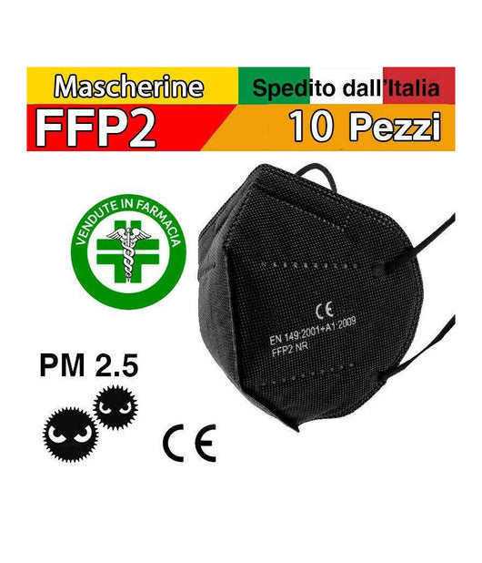 Mascherine Protettive Ffp2 Certificata Ce Inail Senza Valvola Mascherina Nere         