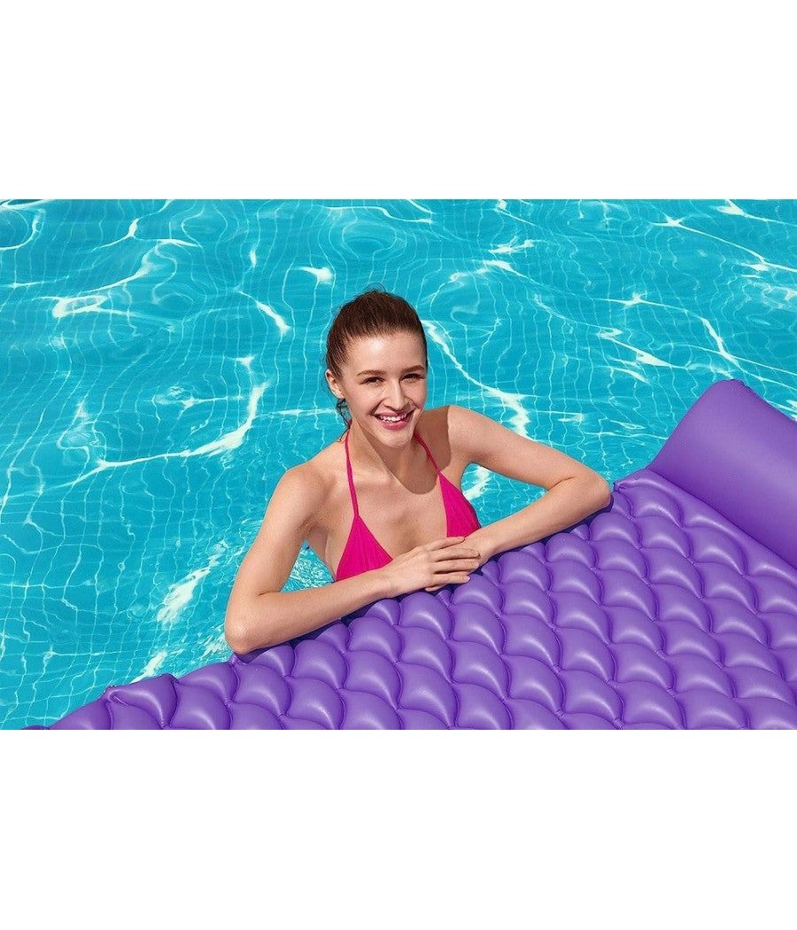 Materassino Gonfiabile Arrotolabile 213x86cm Singolo Piscina Mare 3 Colori 44020         