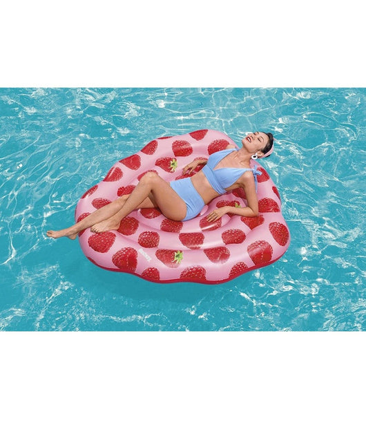 Materassino Gonfiabile Profumato Lampone 165x151cm Moda Mare Acqua Piscina 43396         