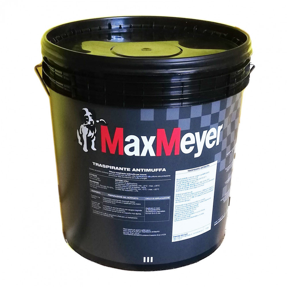 Max meyer traspirante antimuffa 14lt pittura bianca per interni