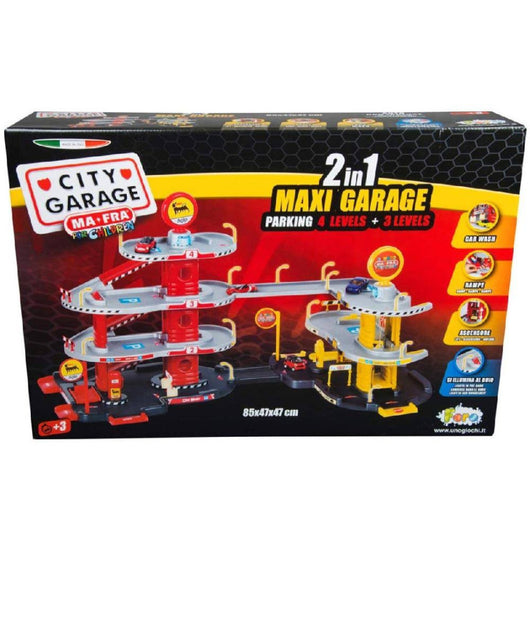 Maxi Garage 3 Livelli 2 In 1 Con Parcheggio Ascensore Rampe Pitstop E Carwash         