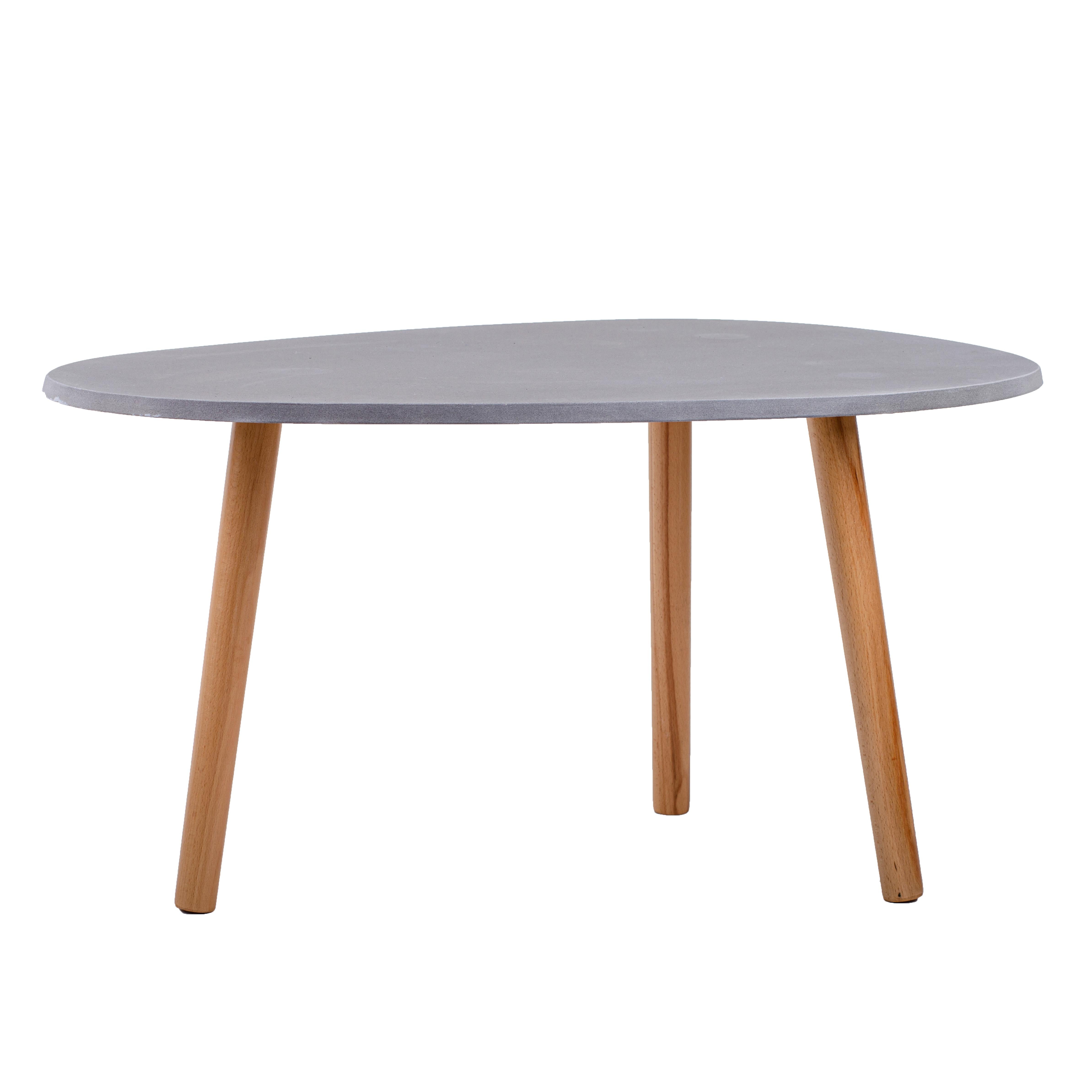 Tavolino con Base Cemento Ø 85x59 cm