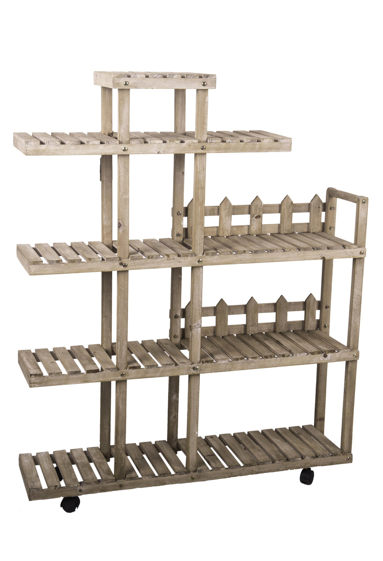 Scaffale Portavasi 5 Livelli H 110 cm Legno