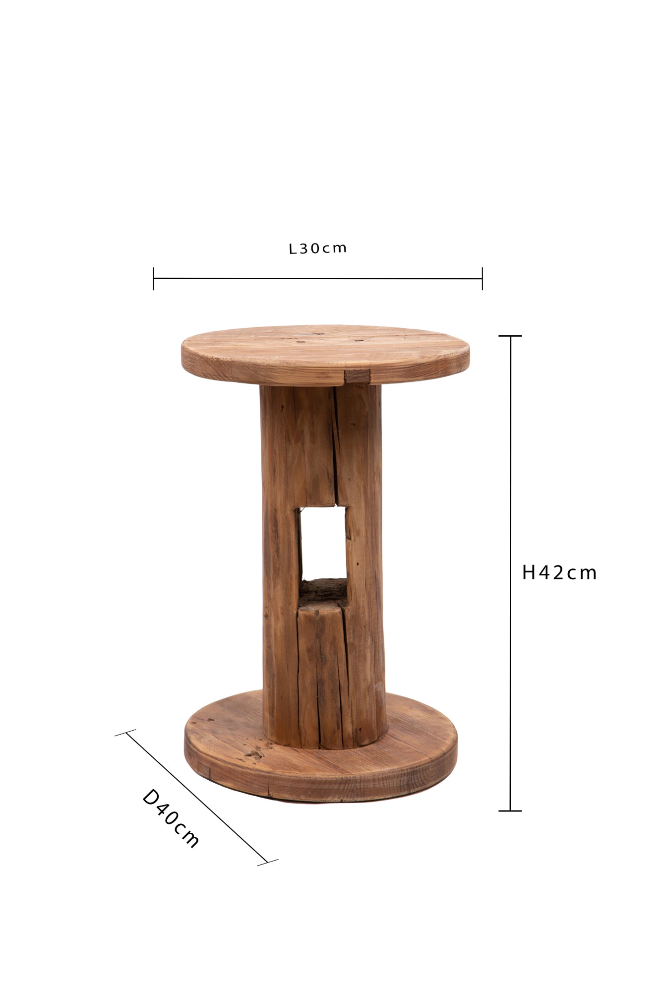 Alzata Tavolo Legno 30x H 42 cm