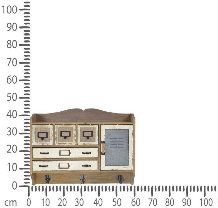 Mensola Pensile con Ganci H 60 cm