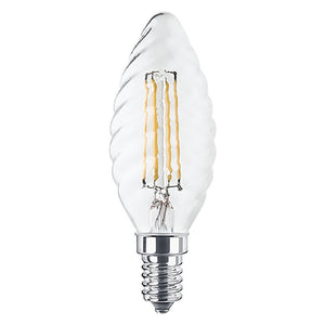 10pz lampada led a filamento 'spirale' calda 2700k 4w=37w e14 - 470 lm cod:ferx.8112952nlm