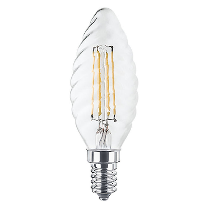 10pz lampada led a filamento 'spirale' calda 2700k 4w=37w e14 - 470 lm cod:ferx.8112952nlm