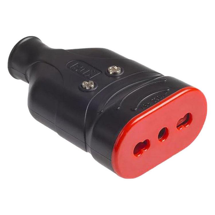 presa alta resistenza 'ela plug' 2 poli + terra 10/16a - colore nero cod:ferx.8060550nlm