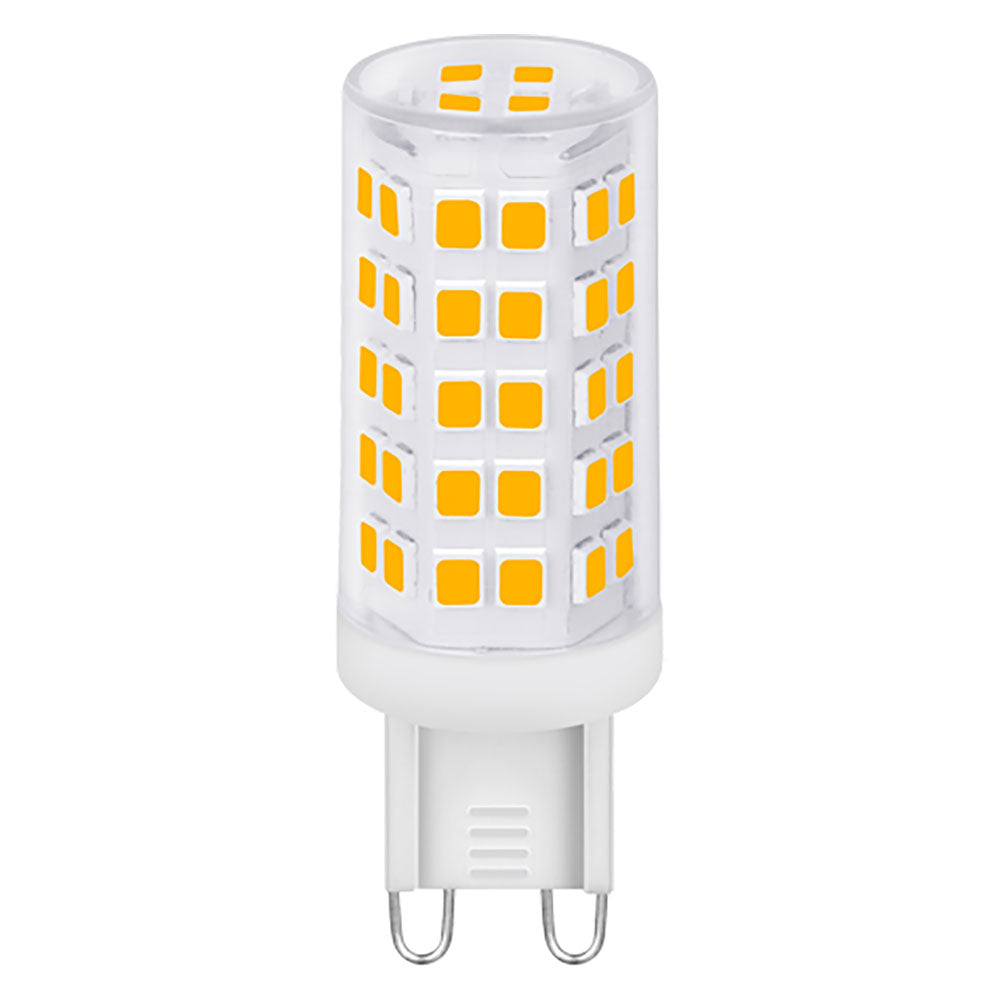 10pz lampada a led in ceramica 'g9' l.calda 3000k 4,5 w 500 lumen (40w) 8113149nlm