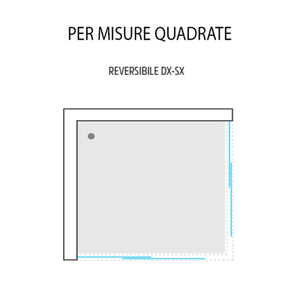 Box doccia corner due ante cristallo serigrafato temperato *** misure 76.5-79.5x96.5-99.5xh185 cm serigrafato sx, con...