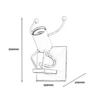 Applique a Parete Attacco E27 Lampada da Parete Omino su Scala IP20 Salone e B&B