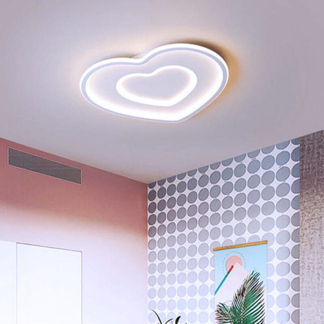 Lampadario Plafoniera Illuminazione a Led Moderno 63W Luce Soffitto Forma Cuore Luce Calda