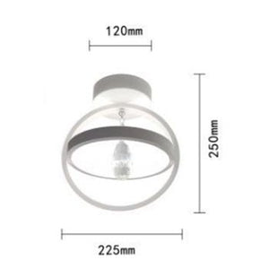 LAMPADA DA SOFFITTO CORRIDOIO DISEGN MODERNO CON CRISTALLO 22w 1760lumen ip20 LUCE CALDA 3000K