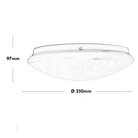 Plafoniera Led Soffitto Lampada Rotonda Luce Fredda Applique Moderno Bianco