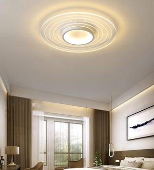 Plafoniera da soffitto lampadario a led lineamenti geometrici 38w 3040lumen luce calda