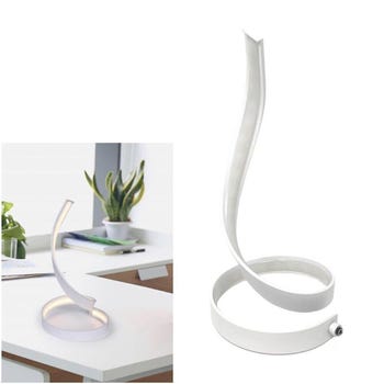 Lampada moderna curva luce tavolo scrivania ufficio LED 12W lume comodino 230V BIANCO LUCE CALDA 3500K