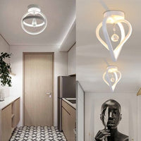 LAMPADA DA SOFFITTO CORRIDOIO DISEGN MODERNO CON CRISTALLO 22w 1760lumen ip20 LUCE CALDA 3000K