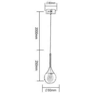 Lampadario A Sospensione LED Sferico Vetro Dorato Decorativo Pendente 5W 3000k