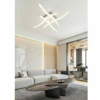 Lampadario Moderno Led Plafoniera Da Soffitto Luce Naturale 35W Onda Rami