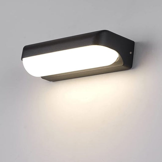 Applique da parete LED 12W da esterno Lampada impermeabile IP65 da muro giardino Nero Luce Naturale 4000