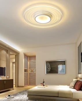 Plafoniera da soffitto lampadario a led lineamenti geometrici 38w 3040lumen luce naturale 4000k