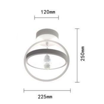 LAMPADA DA SOFFITTO CORRIDOIO DISEGN MODERNO CON CRISTALLO 22w 1760lumen ip20 LUCE NATURALE 4000K