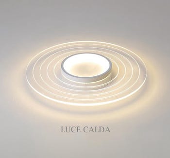 Plafoniera da soffitto lampadario a led lineamenti geometrici 38w 3040lumen luce calda