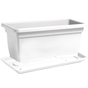 Nicoli Vaso Cassettone Mega con sottovaso - Misura: cm 100x45x40 colore Bianco