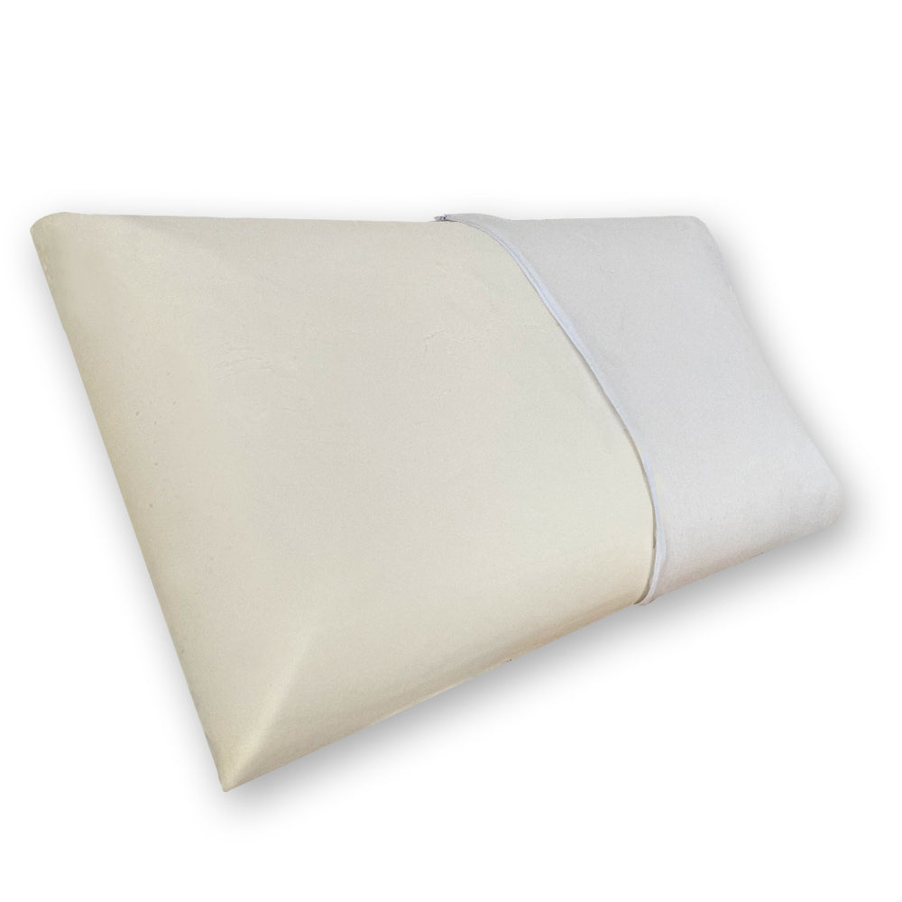 Coppia di cuscini in memory foam pieno modello guanciale saponetta 70x40 H15 - Comprarredo