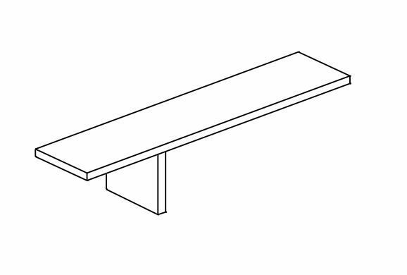 Mensola a terra moderna Lava L.184 cm, Made in Italy, ZLCINFNPENEW126