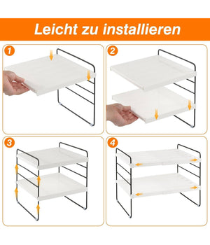 Mensola Estendibile Organizer Da Cucina Portaspezie Scaffale A 3 Ripiani Multius         