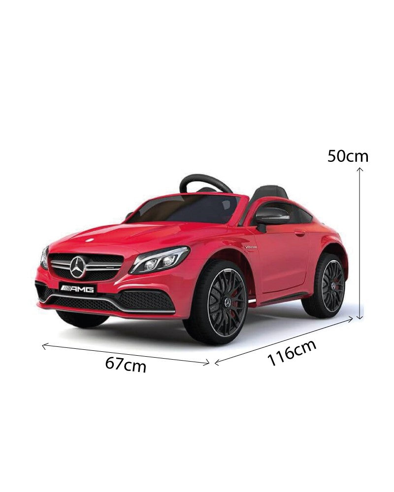 Auto Macchina Elettrica per Bambini Mercedes C63 AMG 12V colore Rosso