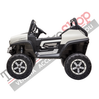 Auto Elettrica per Bambini Mercedes Unimog 12V 4x4 2 Posti-Bianco