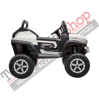 Auto Elettrica per Bambini Mercedes Unimog 12V 4x4 2 Posti-Bianco