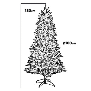 Mercury LED - Albero di Natale con luci LED in PE e PVC ø100x180H, 729 rami