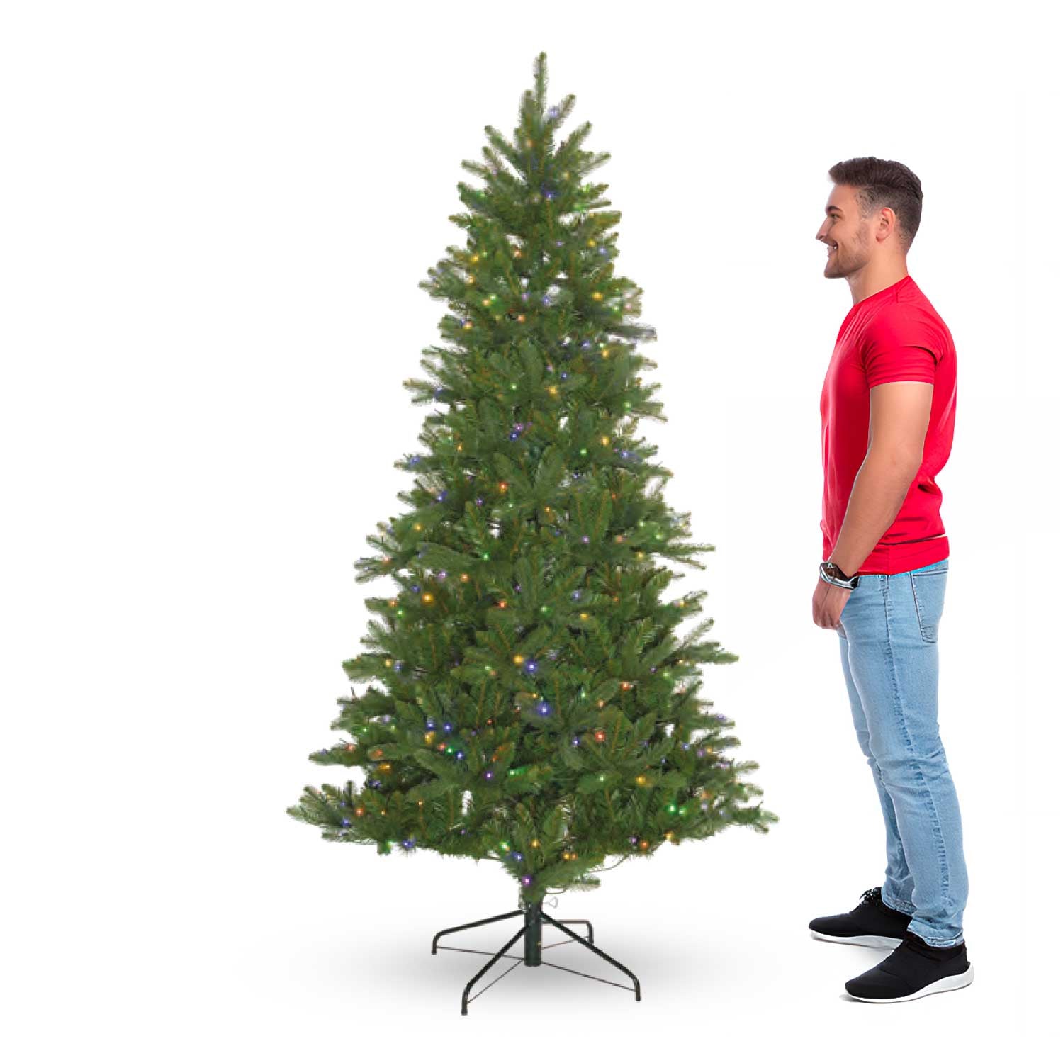 Mercury LED - Albero di Natale con luci LED in PE e PVC ø100x180H, 729 rami