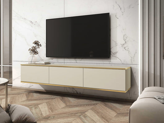 Mobile TV a parete "Jose" 175 x 30 x 32 cm - Beige